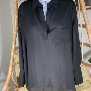 PLEIONE SHEER COLLARED BLOUSE